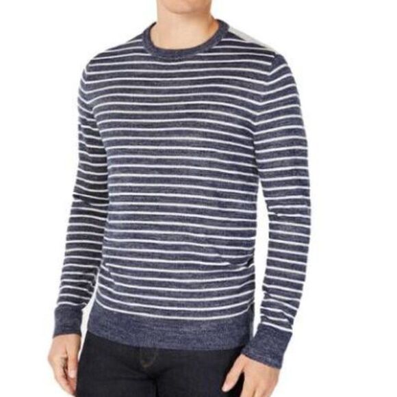 Club Room Mens Knit Striped Crewneck Sweater - Picture 1 of 6